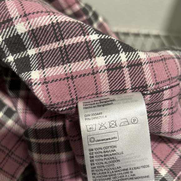 H&M men's Plaid Long Sleeve Button Front Shirt - Picture 7 of 8